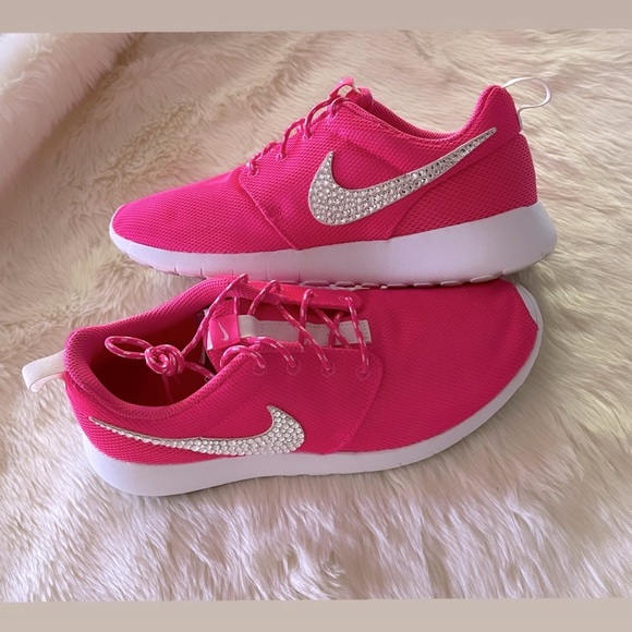 Pink Bedazzled Nike Trainers - Picture 1 of 6